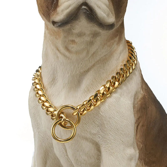 Cuban Chain Dog Collar